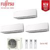 Fujitsu CLIMATIZZATORE CONDIZIONATORE FUJITSU TRIAL SPLIT PARETE INVERTER SERIE KE WHITE 7000+9000+12000 BTU R-32 con AOYG18KBTA3 7+9+12