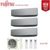 Fujitsu CLIMATIZZATORE CONDIZIONATORE FUJITSU TRIAL SPLIT PARETE INVERTER SERIE KE SILVER 7000+9000+12000 BTU R-32 con AOYG18KBTA3 7+9+12
