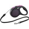Flexi Guinzaglio Design Corda Rosa, m-5m