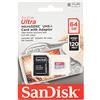 SanDisk Ultra 64GB microSDXC Memory Card + SD Adapter with A1 App Performance Up to 120MB/s, Class 10, UHS-I