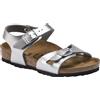 BIRKENSTOCK RIO METALLIC SILVER Sandali Ragazza