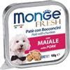 Monge Fresh Patè e Bocconcini per Cane in Vaschetta da 100 gr Gusto Maiale