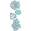Sweet Dixie, Seashells und Seaweed fustella per cornice, metallo, Grey, 6.1x4.5x0.1 cm