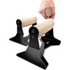 PULLUP & DIP Maniglie palestra con impugnatura ergonomica in legno e acciaio molto resistente - Push up bar antiscivolo per l'allenamento di forza - Parallele calisthenics