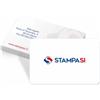 Biglietti da visita online personalizzati in PVC 8,6x5,4 cm 100 pezzi 600 µm tesserino in PVC, pellicola trasparente lucida