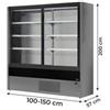 Frigo Murale Salumi, Bibite E Latticini Olbia Con Porte Scorrevoli -1°C/+5°C Profondità 57 cm Personalizzabile - Frigo Murale Salumi, Bibite E Latticini Olbia Con Porte Scorrevoli 100 cm