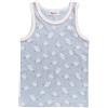 People Wear Organic Canottiera in cotone biologico col. azzurro fantasia cigni