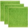 Möve Superwuschel - Set da 3 lavette, 30 x 30 cm, 100% cotone, colore verde peridoto