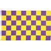 AZ FLAG Bandiera A Scacchi Viola E Gialli 150x90cm - Bandiera Scacchiera Violetta E Gialla 90 x 150 cm