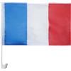 AZ FLAG - Bandiera della Francia per Decorazione Auto con Attacchi in PVC e Sistema di Fissaggio - Bandiera da Auto Francese - 100% Poliestere - 50g - 45x30 cm