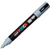 UNI MITSUBISHI Marcatore a base d'acqua Uni Posca PC5M - punta tonda media da 1,8mm a 2,5mm - grigio - Uni Mitsubishi (unità vendita 1 pz.)