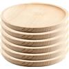 Space Home - Piatti per Polpo in Legno - Set di 6 per Servire Pizza, Carne, Formaggio - Piatto per Formaggi - Diametro 28 cm