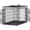 Feandrea Gabbia per Cani Pieghevole, con 2 Porte, Vassoio Rimovibile, 107 x 70 x 77,5 cm, XL, Nero PPD42H