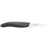Kyocera FK-075 WH-BK NATURE - Coltello spelucchino, 7,5 cm, manico in bioplastica, lama in ceramica di zirconia affilata a mano, leggera, non trasferisce i sapori