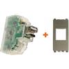 Fanton caricatore caricatutto USB A+C 2,4A compatibile Vimar Eikon Silver - 82893-VS