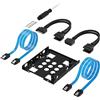 SABRENT Kit di Montaggio per Hard Disk da 3,5 pollici a X2 SSD / 2,5 pollici Interno [Cavi SATA e Alimentazione inclusi] (BK-HDCC)