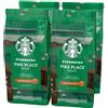 STARBUCKS Pike Place Caffè in grani Tostatura Media, 4 Sacchetti da 450g (1,8kg)