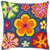 VERVACO Kit Cuscino Punto Croce Potere dei Fiori Set Ricamo Principianti Cuscini Gobelin Decorativi ca. 40 x 40 cm Accessori per Lavoretti Creativi DIY Casa Decor Hobby Adulti Cross Stitch