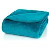 Glart Morbida coperta in tinta unita color petrolio, 130x170 cm per divano e divano, come coperta, copriletto o copridivano, soffice e calda