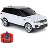 CMJ RC Cars Range Rover Sport Telecomando con licenza ufficiale per auto Luci da lavoro in scala 1:18 2.4 Ghz Bianco