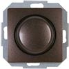 Kopp Paris 843426083 - Interruttore a pressione, combinato, dimmer a LED, per lampadine alogene a incandescenza, 230 V, taglio di fase, colore: Marrone palissandro