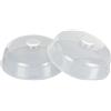 Kigima coperchi per microonde con Manico e Ventilazione (Trasparente, Coperchio DM 24,5cm (2 Pz))