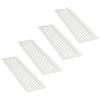 sossai® Griglia di ventilazione in alluminio - Alucratis (4 pezzi) | Rettangolare - dimensioni: 24,5 x 6 cm | Colore: bianco | areazione