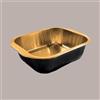CONTITAL 50 Pz Contenitore Alluminio Oro Nero 1 Porzione Eclipse 157x124H40mm AS220497