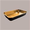 CONTITAL Contenitore Alluminio Oro Nero 4 Porzioni Eclipse per Microonde Smoth Wall 293x193H45mm AS222040 50 pezzi