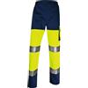 Delta Plus Pantaloni da lavoro Delta Plus ad alta visibilità - classe 2 - 5 tasche - argento giallo fluo-blu - L - PHPA2JMGT