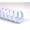 GBC Dorsi plastici a 21 anelli GBC CombBind 8 mm A4 bianco - fino a 45 fogli conf da 100 dorsi - 4028194