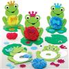 Baker Ross AX837 Kit Pompon Rana - Confezione da 3, Articoli d'Arte e Artigianato per Bambini da Progettare, Decorare ed Esporre