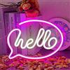 UExnkj-Y Ciao Neon Lights LED Neon, camera da letto, alimentata tramite USB o batteria, Natale, bar, festa, festa, decorazione regalo Ciao neon