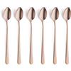 Amefa Austin Latte Macchiato Set di 6 cucchiai | Design Elegante in Colore alla Moda | Acciaio Inossidabile con Finitura PVD | Rame Satinato | 19,8 cm | Cucchiaino Lungo | Cucchiaio Lungo per Chai