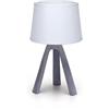 Aigostar Abatjour Minimal lampada da tavolo Grigia e bianca E14 Aigostar