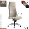 Elleci Office Trilogy Direzionale syncro multiblock braccioli fissi in acciaio cromato base in alluminio rivestimento tessuto Angel class 1 IM