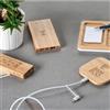 Power bank wireless in bamboo personalizzato Fitch 5000 mAh personalizzate o neutre