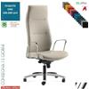 Elleci Office Trilogy Direzionale syncro multiblock braccioli fissi in acciaio cromato base in alluminio tessuto ONE class 1 IM