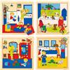 TOYS FOR LIFE Puzzle Igiene e Cura Personale Set 4 Pezzi