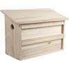 Windhager Twinhouse 07466 - Casetta per uccelli con due camere separate, per uccelli e allevamenti, 18 x 38 x 26 cm, colore naturale