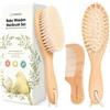 KeaBabies Spazzole per capelli per bambini e serie di pettini per neonati - Spazzole in legno naturale con setole di capra morbide - Regalo perfetto per la doccia per il bambino