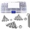 Nuzamas 440 pezzi m3 M4 M5 304 in acciaio INOX a testa esagonale bulloni e dadi assortimento chiavi & kit con scatola