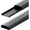 deleyCON Canalina Portacavi e Fili Universale Facile Spostamento di Cavi e Fili PVC di Alta Qualità Lunghezza 50cm Larghezza 6cm Altezza 2cm - Nero