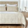 Hogarys - Set copripiumino per letto da 105 cm (180 x 220 cm), con federa (45 x 110 cm), 100% cotone (percalle 150 fili), Espi lino