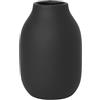 blomus Vaso COLORA S in gres, Torba, realizzato a mano, vaso da tavolo elegante e decorativo, accessorio per la casa salvaspazio (H/L/P: 15 x 10,5 x 10,5 cm, Torba, 65902)