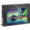 Ulmer Puzzleschmiede - Puzzle Danza dell'aurora boreale - Spettacolare aurora boreale su Lofoten, Norvegia
