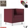 Elleci Office BOX poltrona con piedini finitura cromo rivestiment tessuto Angel class 1 IM