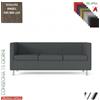 Elleci Office BOX divano TRE posti con piedini finitura cromo rivestiment tessuto Angel class 1 IM