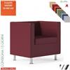 Elleci Office BOX poltrona con piedini finitura cromo rivestimenti ecopelle GAZEBO Class 1 IM