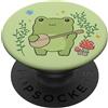Cottagecore Aesthetic Cute Frog PopSockets Kawaii Cute Frog Banjo Butterfly - Cottagecore Aesthetic PopGrip Intercambiabile